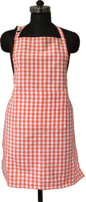 

Lushomes Cotton Home Use Apron - Free Size(Orange, Single Piece)