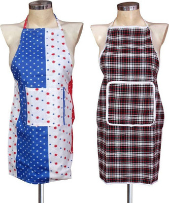 

Shreejee Cotton Home Use Apron - Free Size(Multicolor, Pack of 2)