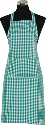 

Florina Cotton Home Use Apron - Free Size(Green, White, Single Piece)