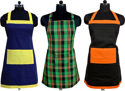 

SwitchOn Polyester Apron - Free Size(Multicolor, Pack of 3)