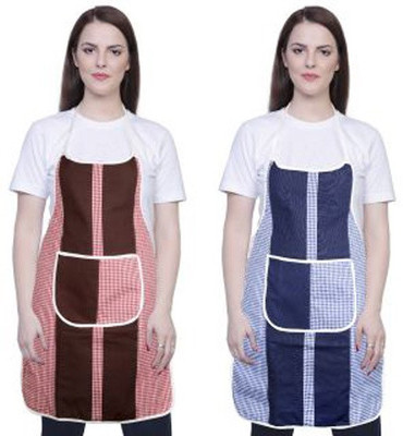 

Shreejee Cotton Home Use Apron - Free Size(Multicolor, Pack of 2)