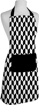 AIRWILL Cotton Home Use Apron - Free Size(White, Black, Single Piece)