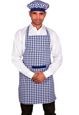 

SwitchOn Cotton Chef's Apron - Free Size(Blue, Single Piece)