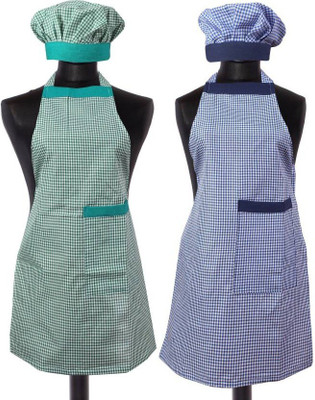 

Shreejee Cotton Home Use Apron - Free Size(Multicolor, Pack of 2)