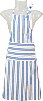 

VKE Product Cotton Home Use Apron - XL(Blue, Single Piece)