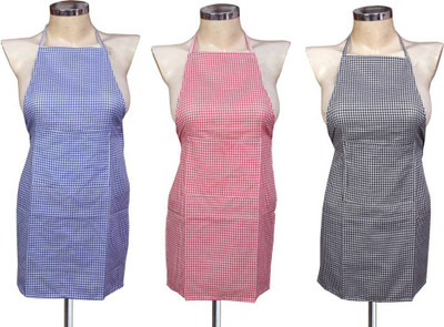 

Shreejee Cotton Home Use Apron - Free Size(Multicolor, Pack of 3)