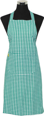 

Florina Cotton Home Use Apron - Free Size(Green, White, Single Piece)