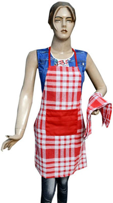 

Shreejee Cotton Home Use Apron - Free Size(Multicolor, Pack of 2)