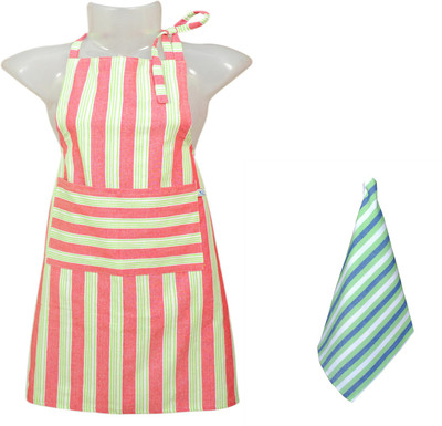 

VKE Product Cotton Home Use Apron - XL(Red, Single Piece)