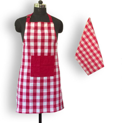 

Lushomes Cotton Home Use Apron - Free Size(Pink, Single Piece)