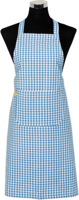 

Florina Cotton Home Use Apron - Free Size(Blue, White, Single Piece)