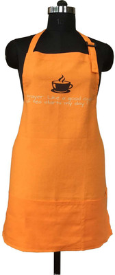 

Lushomes Cotton Home Use Apron - Free Size(Orange, Single Piece)
