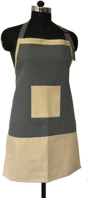 

Lushomes Cotton Chef's Apron - Free Size(Grey, Single Piece)