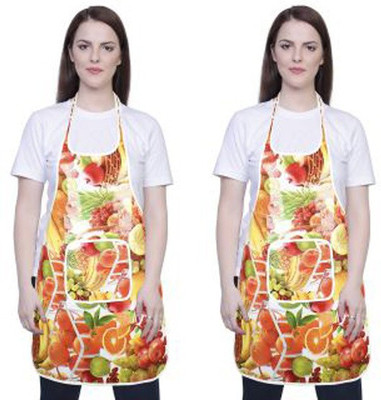 

Shreejee Cotton Home Use Apron - Free Size(Multicolor, Pack of 2)