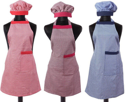 

Shreejee Cotton Home Use Apron - Free Size(Multicolor, Pack of 3)
