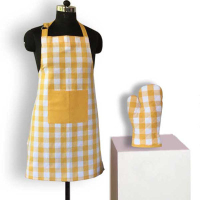 

Lushomes Cotton Home Use Apron - Free Size(Yellow, Single Piece)