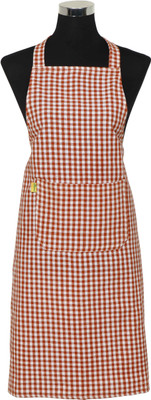 

Florina Cotton Home Use Apron - Free Size(Brown, White, Single Piece)