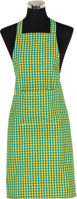 

Florina Cotton Home Use Apron - Free Size(Yellow, Green, Single Piece), Green;yellow