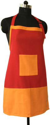 

Lushomes Cotton Chef's Apron - Free Size(Red, Single Piece)