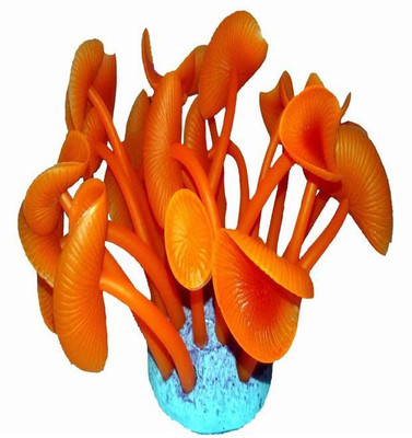 

Pets Planet Fish Aquarium Tank Toy - Environment Friendly Coral In Orange Aqua Soil Planted Substrate(Orange)