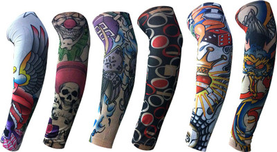 

Golddust Nylon Arm Sleeve For Men & Women With Tattoo(L, Multicolor)