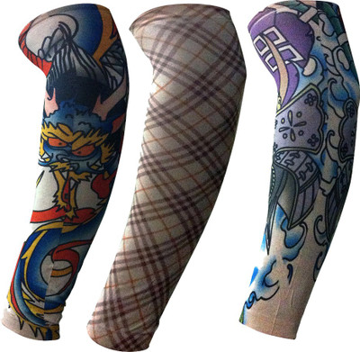 

Golddust Nylon Arm Sleeve For Men & Women With Tattoo(L, Multicolor)
