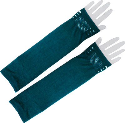

Golddust Nylon Arm Sleeve For Women(Free, Blue)