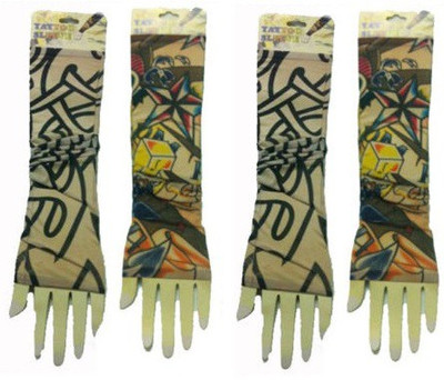 

TeEye Nylon Arm Sleeve For Men & Women With Tattoo(M, Multicolor)
