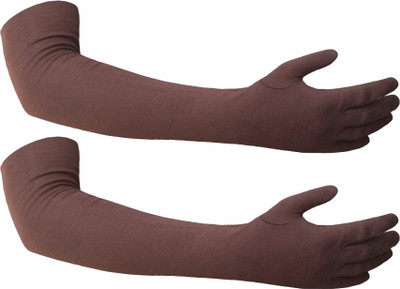 

Golddust Cotton Arm Sleeve For Men & Women(L, Brown)