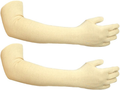 

Golddust Cotton Arm Sleeve For Men & Women(L, Beige)