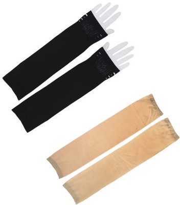 

ALEXA INDIA Nylon Arm Sleeve For Men(Free, Multicolor), Black;skin