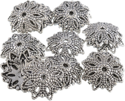 

AM AM Silver Bead caps antique finish for jewelry making design 18