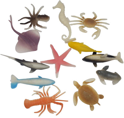 

AsianHobbyCrafts Acuatic Plastic Animals 1.5 Inch"x 12 Pcs