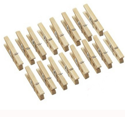 

Vardhman wooden clips big size (4.5 cm) , pack of 16 , used in art & craft, decorations, card making , school DIY projects