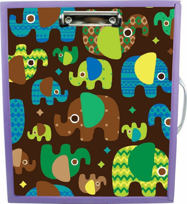 

Enigmatic Woodworks Wooden Art Box - Elephant Theme(Purple)