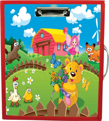 Enigmatic Woodworks Wooden Art Box - Farm House Theme1(Red)