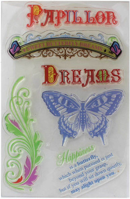 

Tootpado Papilion Dreams Clear Rubber Stamps, Set of 6 (CRSP00) - For Card Making And Scrapbooking (1l923)