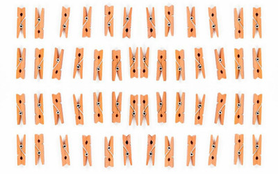 

Vardhman wooden clips small 3 cm,pack of 52, used in art & craft, decorations, card making , school DIY projects