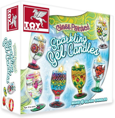 

Toy Kraft TOYKRAFT GLASS PAINTED - SPARKLING GLASS CANDLES