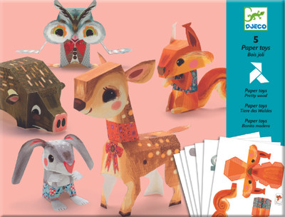 

Djeco 5 Paper Toys - Pretty Wood