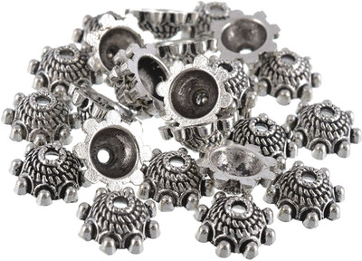 

AM AMSilver Bead caps antique finish for jewelry making design 16
