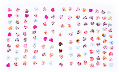 

Vardhman Printed Wooden Buttons , Heart Shape , Used In Dresses , Handicraft , Art & Craft , Scrap Booking , Decorations , Set Of 120 Buttons 1.5 Cm * 1.5 Cm