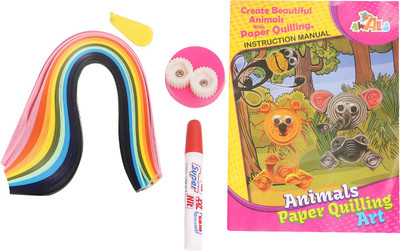 

Awals Multicolour Animals Paper Quilling Art Activity Kits For Kids