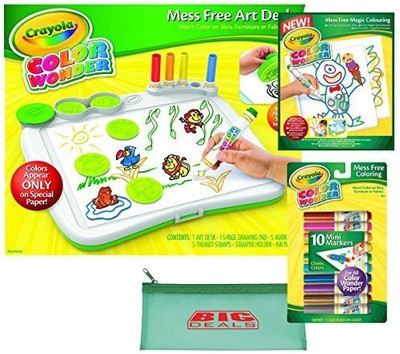 crayola color wonder art desk with stamper