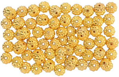 

GOELX Bead caps gold finish for jewelry making design 2