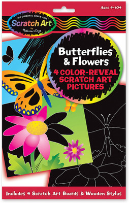 

Melissa & Doug Scratch Art Butterflies & Flowers