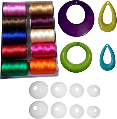 RKB Jewellery making kit 10 Silk thread and earring base