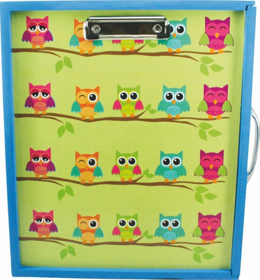 

Enigmatic Woodworks Wooden Art Box - Owl Theme(Blue)
