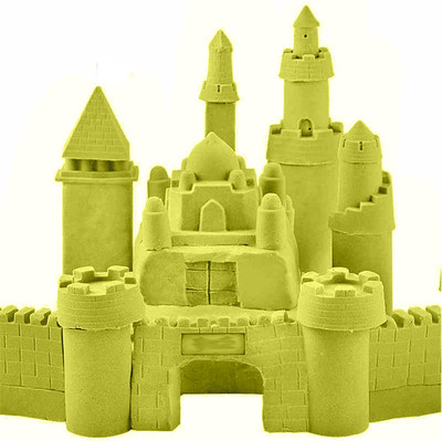 

Gixmo 350 Grams Yellow Color + 6 Castle Moulds Magic Kinetic Motion Sand For Boys & Girls Clay Replacement