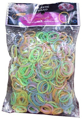 

Shatchi 600 Glow In Dark Multicolour Loom Band Refill Art Craft Kit With S Clips & Hook, Special Gift For Birthday,Anniversary